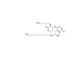 N-Formyl-L-leucine (3S,4R,6S)-3-hexyl-2-oxo-6-undecyltetrahydro-2H-pyran-4-yl ester