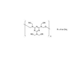 Micro particles based on melamine resin, nile blue-marked