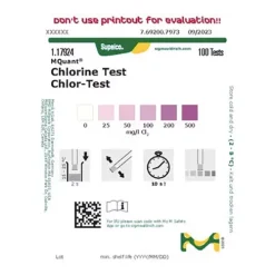 Chlorine Test Strips, colorimetric