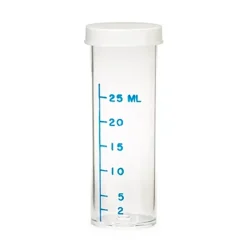 Vial with 2, 5, 10, 15, 20 and 25 ml, marks
