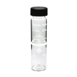 Glass sample cell, 25 mm round, 10-20-25 mL marks, pk/6