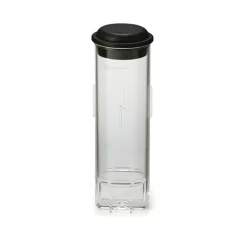 Sample cell 1 cm & 1 inch dual pathlength, round plastic, 1 pc, with cap