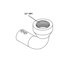 Probe Adapter 90° elbow, 1½" FNPT 90°
