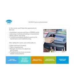 DR3900 Laboratory Spectrophotometer Operation and Maintenance