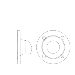 Coped carbon steel welding flange kit for insertion mounting hardware