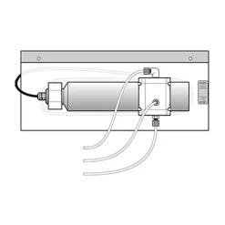 Flow through unit for NT3100sc 5 mm, Nitratax plus sc 5 mm, UVAS plus sc 5 mm probe