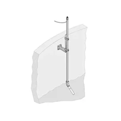 Pole mounting hardware N-ISE, 24 cm bracket, SS pole 2 m