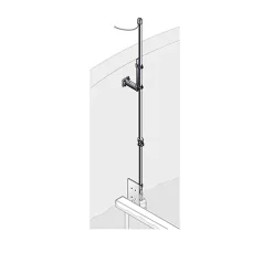 Sonatax sc Pole mounting hardware; Pivot mount SS pole 2 m + 1 m