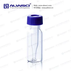 Bộ lọ thủy tinh trong suốt 2ml 9-425 có nắp vặn và ống nhỏ giọt 0.2ml.