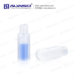 Lọ nhựa PP trong suốt 2ml, mã 9-425, có nắp vặn và ống nhỏ đựng mẫu 0.7ml bên trong.