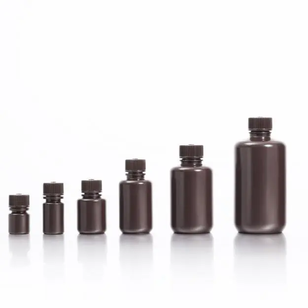 Chai nhựa HDPE miệng hẹp màu nâu 500 mL–1000 mL